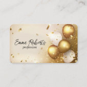 Carte De Visite Premium Golden Balloons Luxe (Devant)