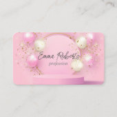 Carte De Visite Premium Golden Pink Balloons Luxe (Devant)