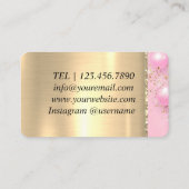 Carte De Visite Premium Golden Pink Balloons Luxe (Dos)