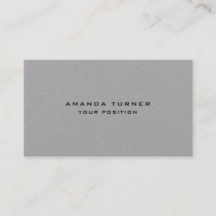 Carte De Visite Premium gris tendance minimaliste professionnel