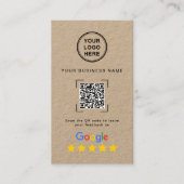 Carte de visite Premium Kraft avec QR Code pour av (Devant)