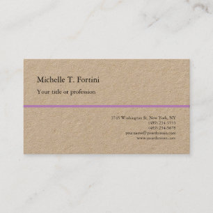 Carte De Visite Premium Kraft Plain Minimaliste Simple Moderne