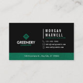 Carte De Visite Premium Lawn Care Landscaping Green Simple (Dos)