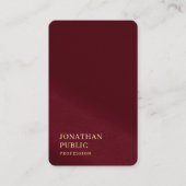 Carte De Visite Premium Linen Ocean Japonais Taille Gold Texte Lux (Devant)