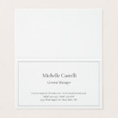 Carte De Visite Premium Linen Professionnel Unique Classique Simpl (Extérieur déplié)