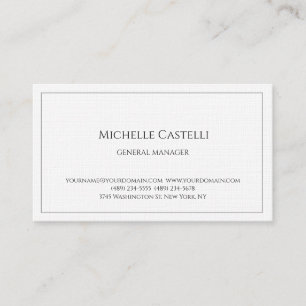 Carte De Visite Premium Linen Professionnel Unique Classique Simpl