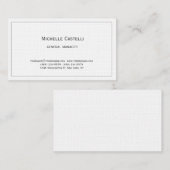 Carte De Visite Premium Linen Professionnel Unique Classique Simpl (Devant / Derrière)