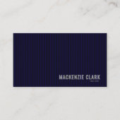 Carte De Visite Premium Navy Pinstripe Business Card (Devant)