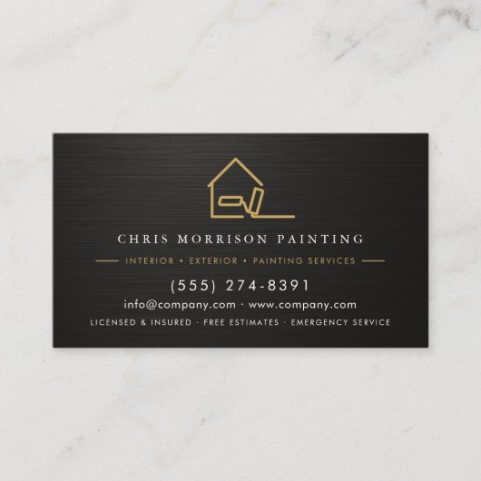 Carte De Visite Premium Painter Contractor  (Devant)