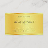 Carte De Visite Premium Pearl Boss Gold Look moderne Luxueux (Dos)