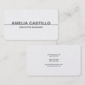 Carte De Visite Premium Pearl tendance Moderne Élégant Simple Bold (Devant / Derrière)