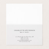Carte De Visite Premium Pearl Trendy Professional Plain Minimalist (Extérieur déplié)