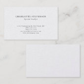 Carte De Visite Premium Pearl Trendy Professional Plain Minimalist (Devant / Derrière)