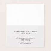 Carte De Visite Premium Pearl Trendy Professional Plain Minimalist (Extérieur déplié)
