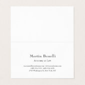 Carte De Visite Premium Pearl Unique Classical Personalized Custom (Extérieur déplié)