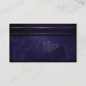 Carte De Visite Premium professionnelle Seroy bleu foncé (Dos)