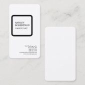 Carte De Visite Premium Silk Luxe Moderne Professionnel Minimalist (Devant / Derrière)