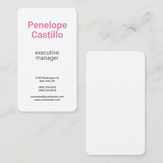 Carte De Visite Premium Silk Professional Moderne Simple (Devant / Derrière)