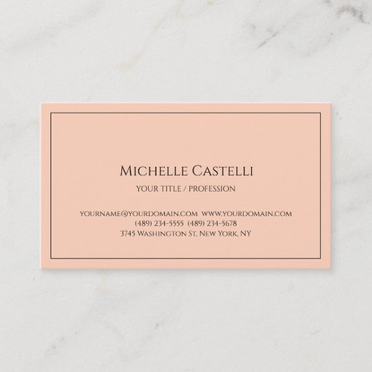 Carte De Visite Premium Silk Professional Unique Classique Simple (Devant)