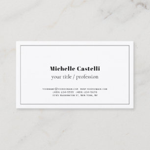 Carte De Visite Premium Silk Professional Unique Classique Simple