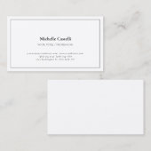 Carte De Visite Premium Silk Professional Unique Classique Simple (Devant / Derrière)