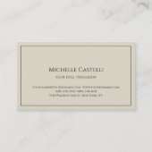 Carte De Visite Premium Silk Professional Unique Classique Simple (Devant)