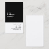 Carte De Visite Premium Silk Spécial Noir Blanc Moderne Unique (Devant / Derrière)