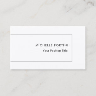 Carte De Visite Premium Silk tendance minimaliste professionnel bl