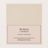 Carte De Visite Premium Soie Professionnel Unique Classique Simple (Extérieur déplié)