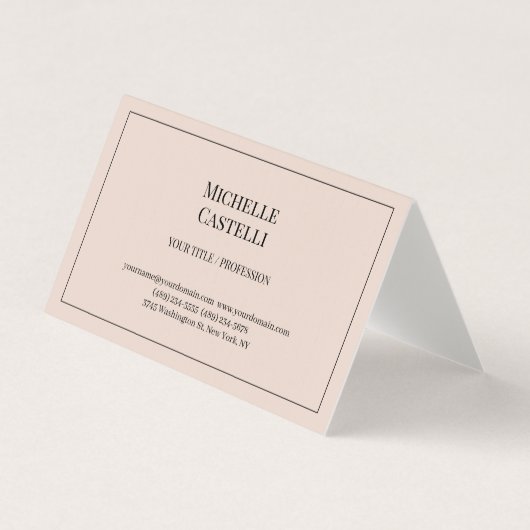 Carte De Visite Premium Soie Professionnel Unique Classique Simple (Devant)