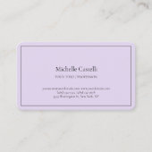 Carte De Visite Premium Soie Professionnel Unique Classique Simple (Devant)