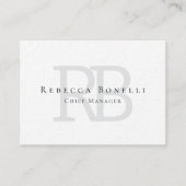 Carte De Visite Premium Thick Exclusive Unique Modern Monogram (Devant)