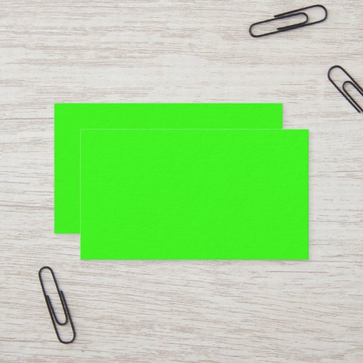 Carte de visite premium vert néon (Devant/Arrière en situation)