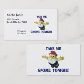 Carte De Visite Prenez-moi le gnome ce soir (Devant / Derrière)