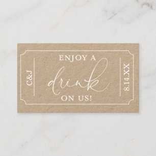 Carte De Visite Prenez un verre sur le billet Bon de boisson Maria