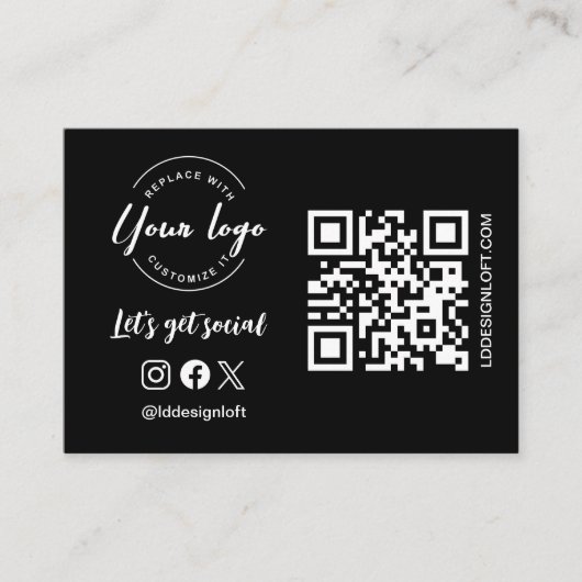 Carte De Visite Prenons le logo social Social Media website QR cod (Devant)