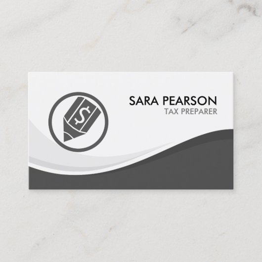Carte De Visite Préparateur de déclaration fiscale Finance Financi (Devant)