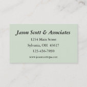 Carte De Visite Préparateur et comptable fiscal (Dos)