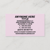 Carte De Visite Préparateur fiscal Fabulous Pink (Dos)