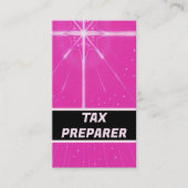 Carte De Visite Préparateur fiscal Fabulous Pink (Devant)