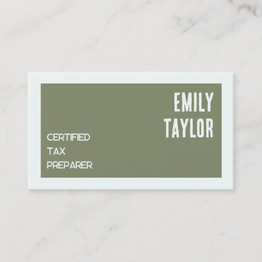 Carte De Visite Préparateur fiscal QR personnalisé (Devant)