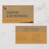 Carte De Visite Préparation de chantier de terrassement (Devant / Derrière)