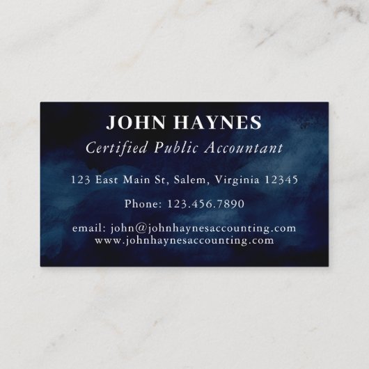 Carte De Visite Préparation de la déclaration comptable CPA Marine (Dos)