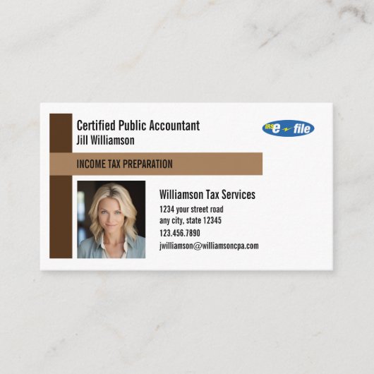 Carte De Visite Préparation fiscale (Devant)