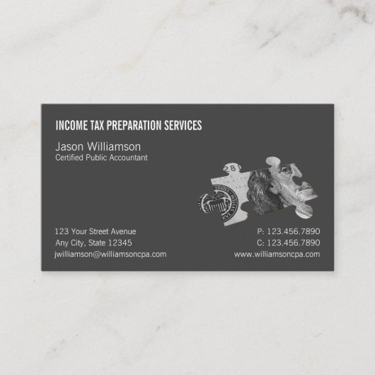 Carte De Visite Préparation fiscale (Devant)