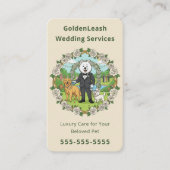 Carte De Visite Préposé de mariage de luxe pour animaux Compagnon (Devant)