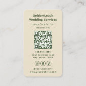 Carte De Visite Préposé de mariage de luxe pour animaux Compagnon (Dos)