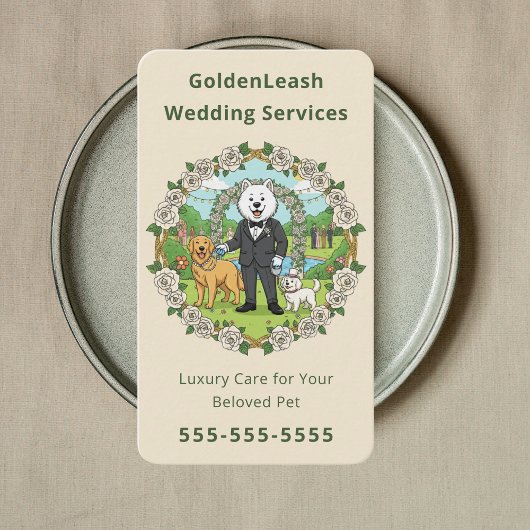 Carte De Visite Préposé de mariage de luxe pour animaux Compagnon