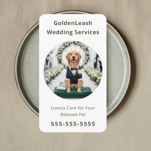 Carte De Visite Préposé de mariage de luxe pour animaux de compagn