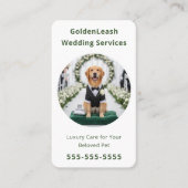 Carte De Visite Préposé de mariage de luxe pour animaux de compagn (Devant)